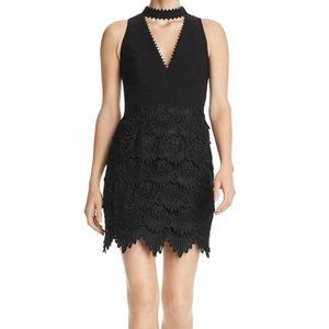 Aidan by Aidan Mattox - Tiered Lace Choker Dress